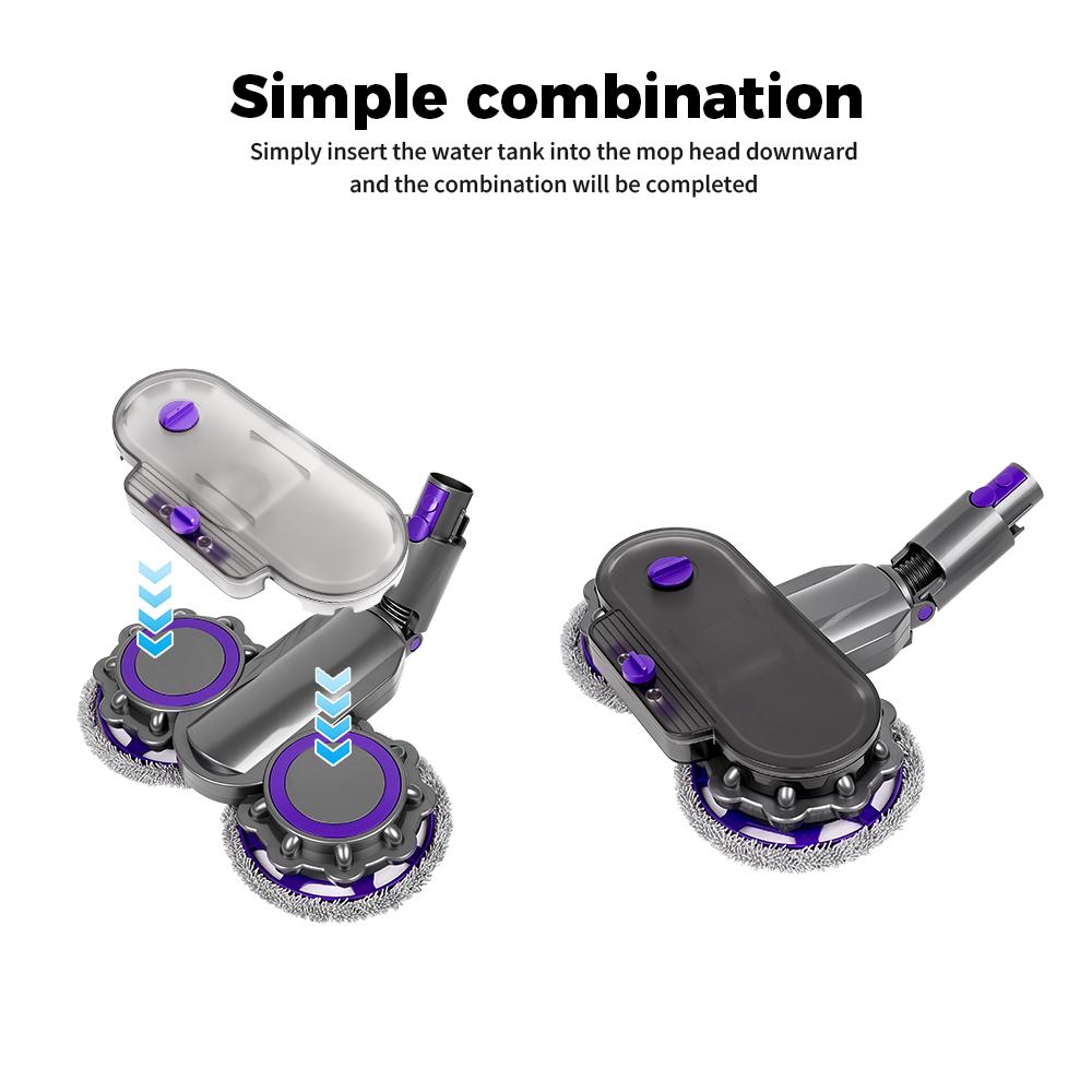 For Dyson V6 V7 V8 V10 V11 2-in-1 Vacuum Cleaner Mop Head Replaceable Washable Floor Brush Head Replacement Accessories