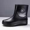 Men's New Comfortable Rain Boots Medium and Short Tube Casual Walking Waterproof Work Wear-resistant Water Shoes Winter
