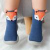 Новая весенняя детская обувь для малышей Детская обувь Нескользящая утолщенная обувь Fox Tiger Носки Тапочки Носки в стиле животных