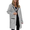 Women's Fashionable Solid Color Coat Long Sleeved Pocket Long Hoodies Zipper Casual Jackets Sweatshirts Clothes