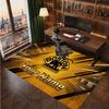 Boston Bruins Personalized Crystal Velvet Carpet, Customized Name Text Soft Anti‑Slip Rug for Living Room Bedroom