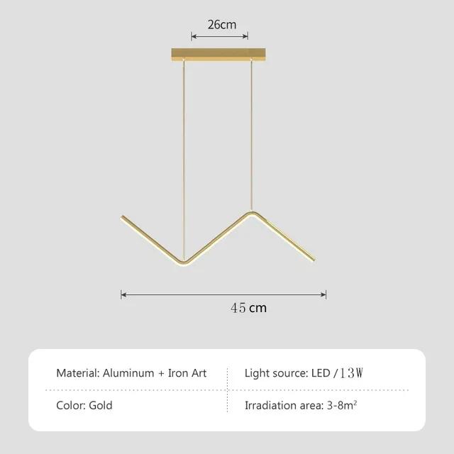 Современный светодиодный подвесной светильник для столовой, ресторана, кухни, офиса, кафе, подвесной светильник, декоративный светильник в помещении, золотисто-черная люстра