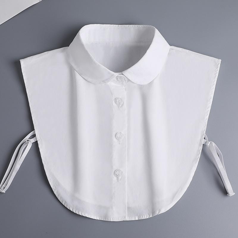 Coffee Plaid Fake Collar Versatile Universal Fake Collar Autumn Shirt Decorative Collar Sweater Fake Collar