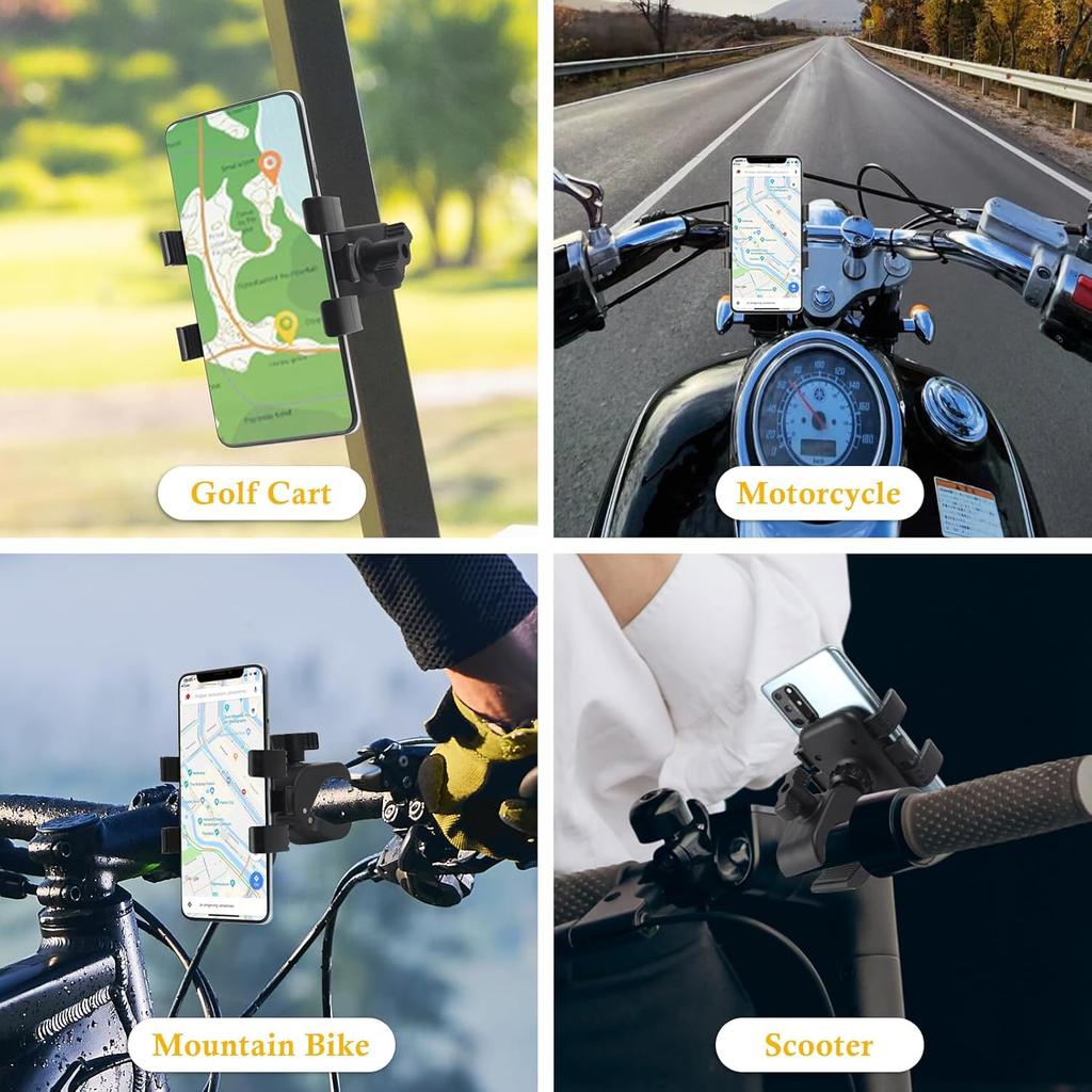 Universal Golf Cart Phone Holder Mount Compatible with EZGO/Club Car/Yamaha For IPhone/Galaxy/Huawei Quick Release/360° Rotatabl