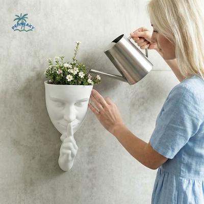 Тихие Декоративные Вазы с Лицом Человека Бохо Стиль Эстетичный DIY Маска Цветочные Горшки Ручная Работа Художественный Вазон-Лицо