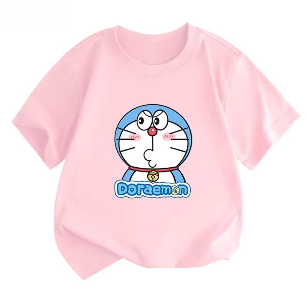 Doraemon children's T-shirt, summer new style, comfortable breathable top for boys and girls