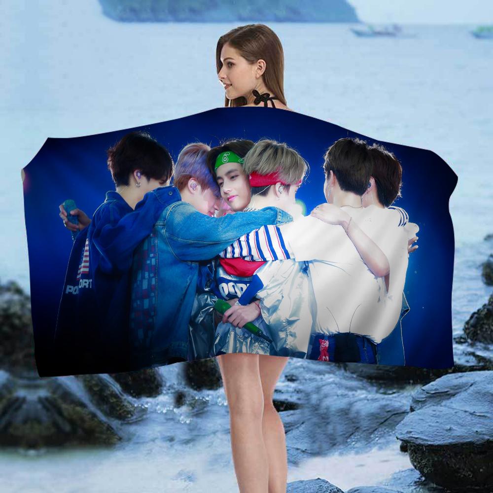 Динамитные K-pop Парни Большие Микрофибровые Пляжные Полотенца Быстросохнущее Полотенце Песок Пляжные Полотенца Бассейн Полотенце Для Путешествий Пляж Бассейн Йога