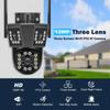 6K 12MP WiFi IP Camera Three Lens Wireless Outdoor PTZ Smart Home Security Protection Auto Tracking CCTV Video Surveillance