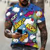 Summer T Shirts For Men European and American Fashion 3D Printed T-shirt Short Sleeves Streetwear Unisex Kids Tops Clothing