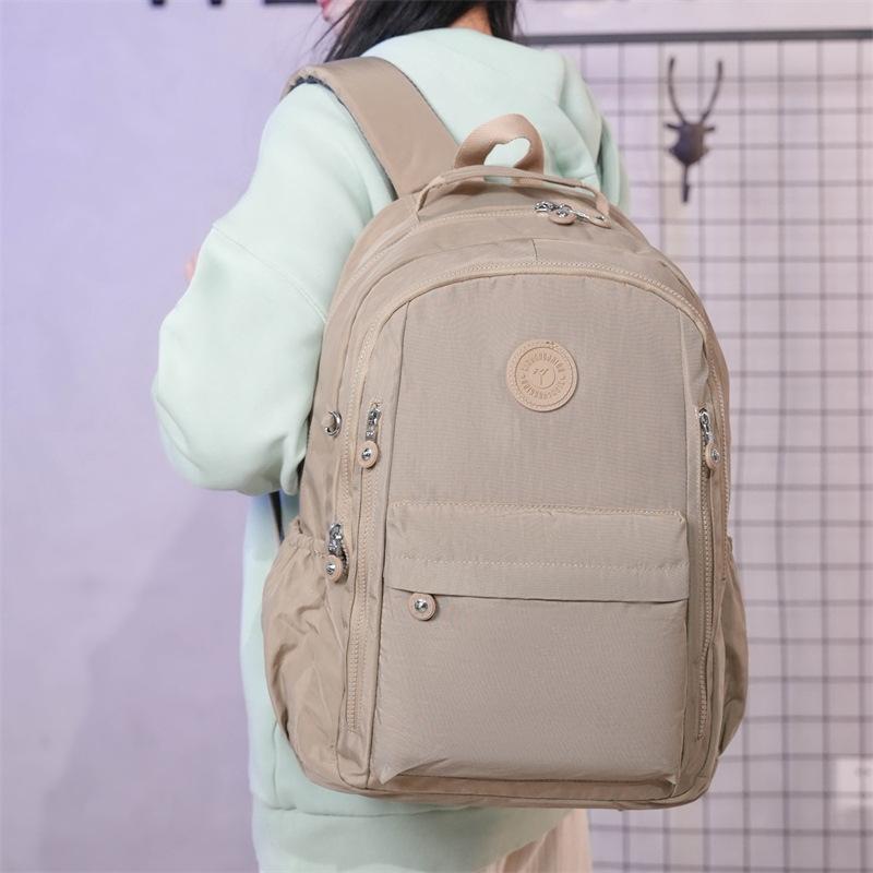 Water-Repellent Oxford Bag Large Capacity Women's Backpack Outdoor Travel Bag Lightweight Student Schoolbag