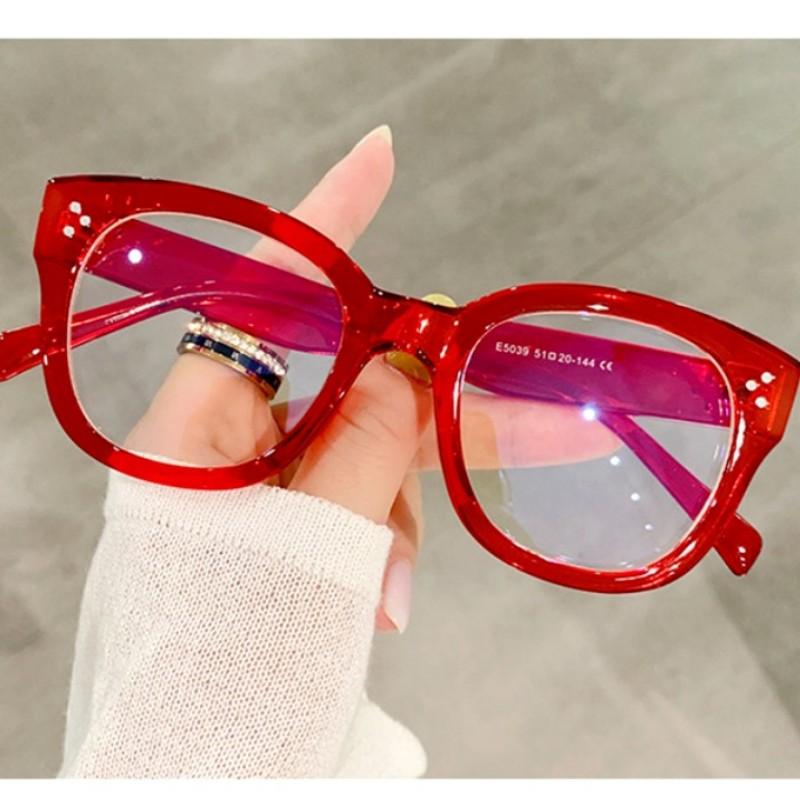 Ретро прозрачные очки, большая круглая оправа, анти-синие легкие очки, женские модные компьютерные очки, новые поддельные очки