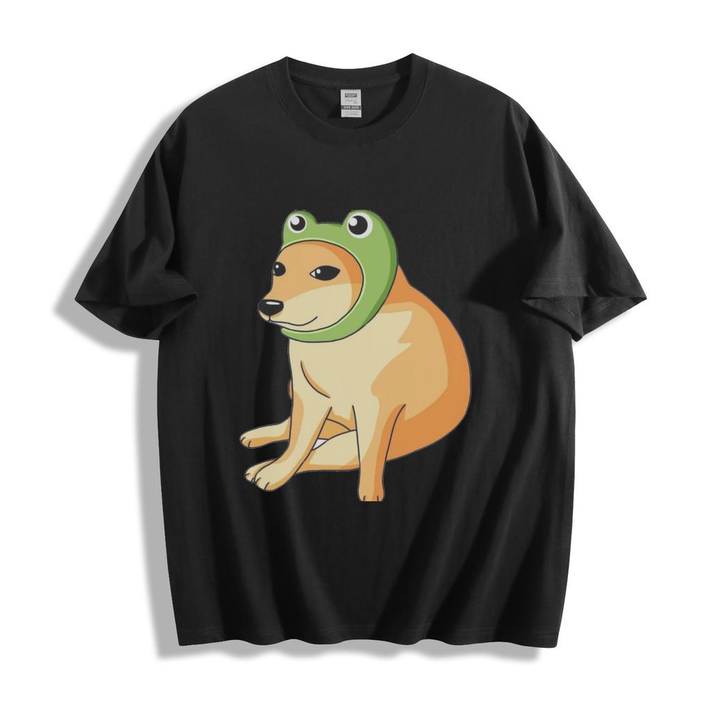 Frog Hat Doge T-Shirt - Quirky Meme Unisex Tee