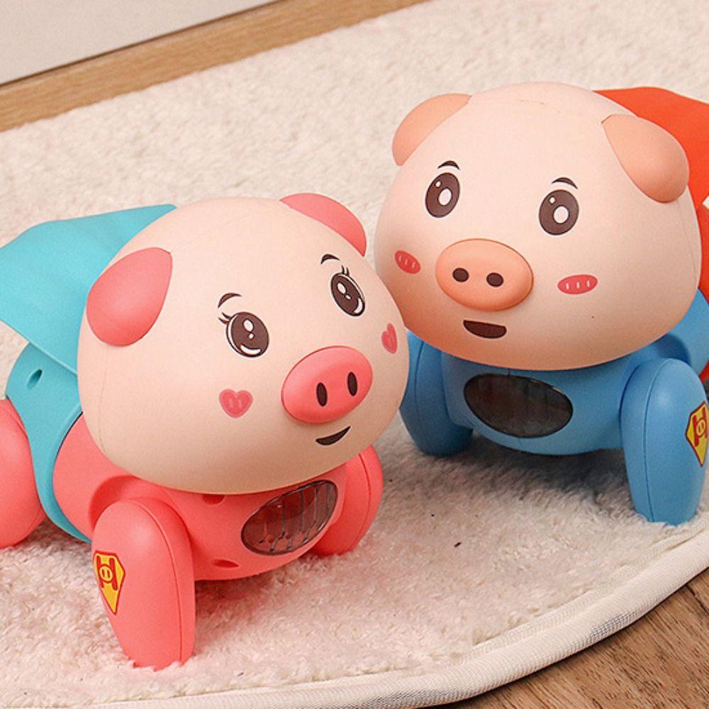 Plastic Electric Crawling Dog Puzzle Toy Children's Electric Pig Smart Dog Pet Toy Motor Skills