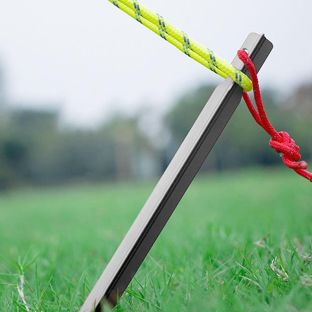 4PCS 23cm Aluminium Alloy Outdoor Lengthen Ultralight Camping Tent Peg Ground Nail StakesSilver