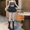 2024 Women's High-Waist White Puffy Mini Skirt for Spring and Summer