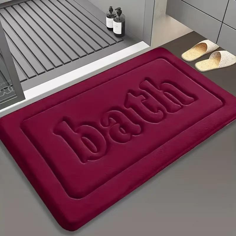 Толстый тисненый коврик для ванной с буквами, очень впитывающий, нескользящий, кухонный коврик для входа, впитывающий коврик для ванной, для домашнего напольного покрытия, коврик для ног