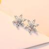 Womens Fashion Elegant Cute Shiny Snowflake Ear Studs Earrings Gift ARI