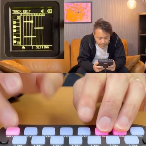 Sonicware SmplTrek Portable Production Sampler with 15 Touch-Sensitive Full-Color LED Pads, Built-in Microphone and Speaker, Battery-Powered, and USB