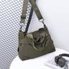 Large Capacity Solid Color Shoulder Bag Women's Commuter Nylon Crossbody Handbag