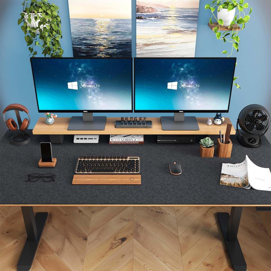 BREENHILL Настольный коврик 120, большой войлочный коврик для стола 120x60 см, шумопоглощающая основа, тихая защита стола, идеально подходит для клавиатуры и мыши дома и в офисе