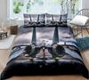Airplane Fighter Duvet Cover King/Queen Size,flying Fighter Jet Bedding Set for Kids Teens Boys,modern Cool Airplane Quilt Cover