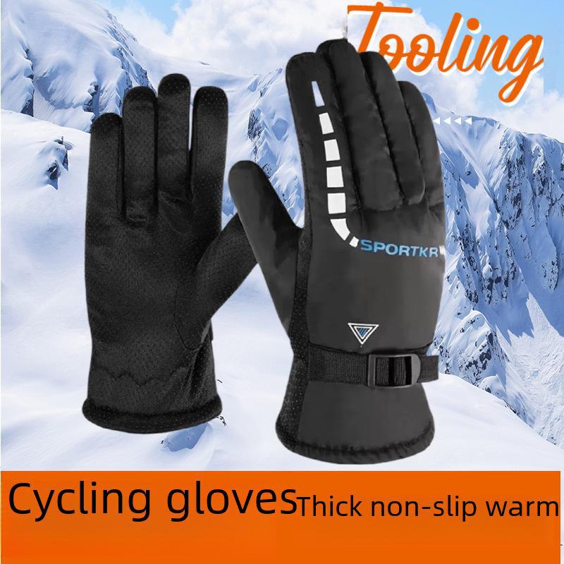 Мужские ветрозащитные перчатки с закрытыми пальцами для езды на мотоцикле и лыжах - Экипировка для езды на осень/зиму