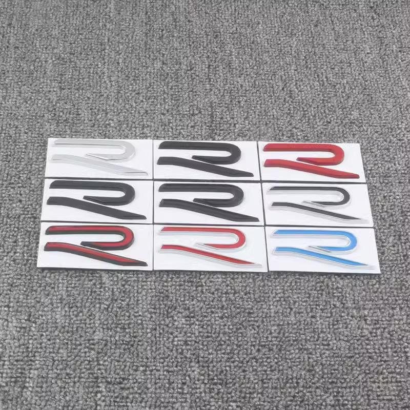 ear1 Metal for Volkswagen VW R Emblem Tiguan Bora GOLF POLO PASSAT CC T-CROSS Touran Jetta Arteon MK6 Car Grille Emblem Modification
