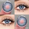 FUNSACHY 1 пара натуральных коричневых контактных линз для глаз, цветные серые контактные линзы для глаз, модные, красивые, для школьников, синие косметические линзы на год