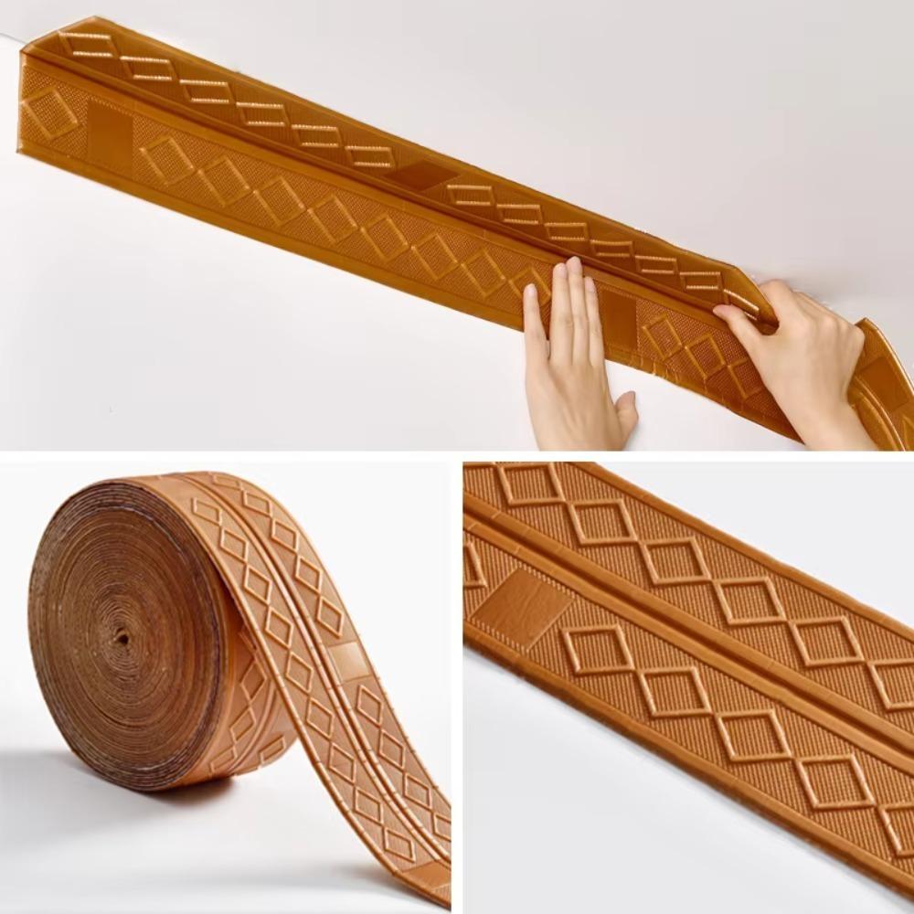 9.2M Самоклеящаяся настенная бордюрная лента для плинтуса, водостойкие наклейки на потолок и стены, 3D алмазные обои, для дома