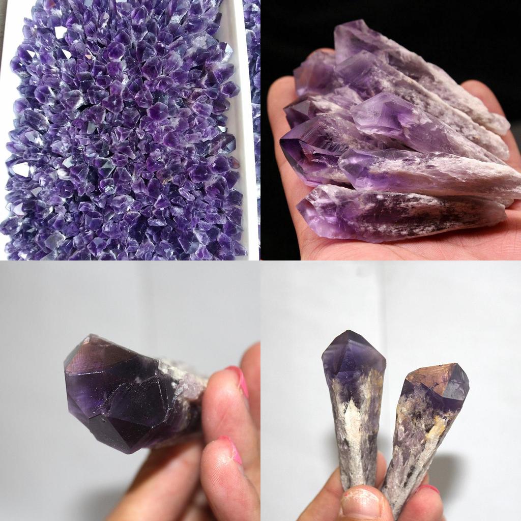 Аметист Кварц Натуральный Кристалл Палочка Точка Образец Исцеление Дом Подарок Декор
