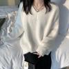 Women's High-End Loose V-Neck Faux Mink Sweater for Autumn and Winter - Soft, Cozy Knitted Pullover
