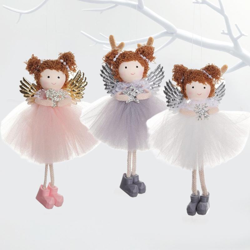 3 шт. Рождественский ангел, девочка, кукла, подвеска, рождественские подвесные куклы, поделки на рождественскую елку, подвеска в виде эльфов, подвесной ангел, реквизит для куклы