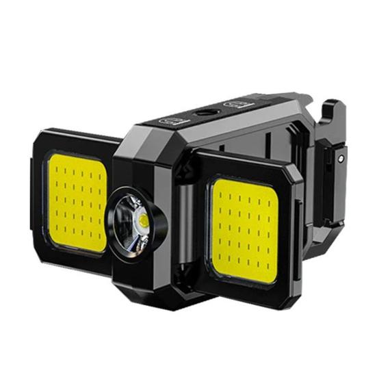 Multi-function Keychain Light 5 Modes 90 Degrees Foldable Adjustable USB Rechargeable Outdoor Camping Hiking Hanging Lamp Emergency