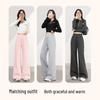 Baleno Women's High-Waist Micro-Flare Straight Leg Drawstring Pants