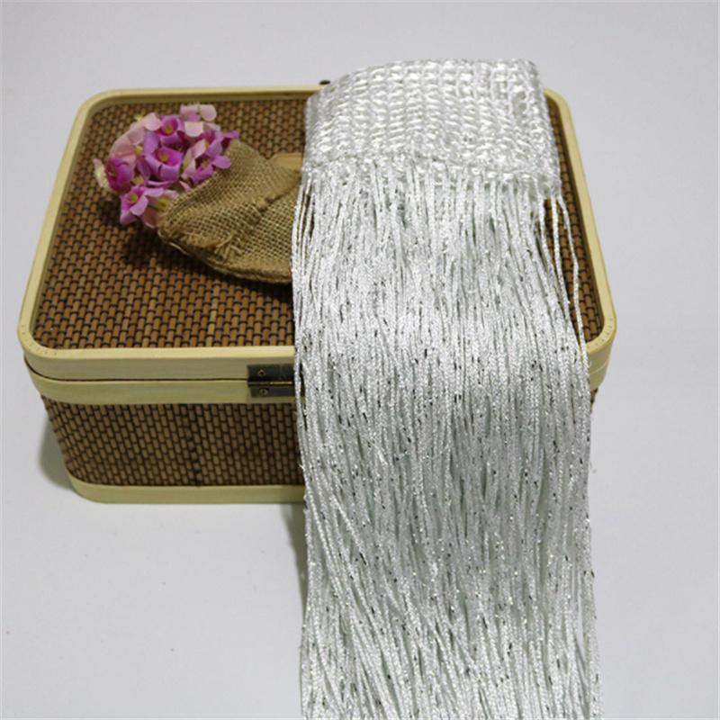 Glitter Door String Curtain Silver Ribbon Shiny Tassel Flash Line Curtain Valance for Window Room Home Decoration