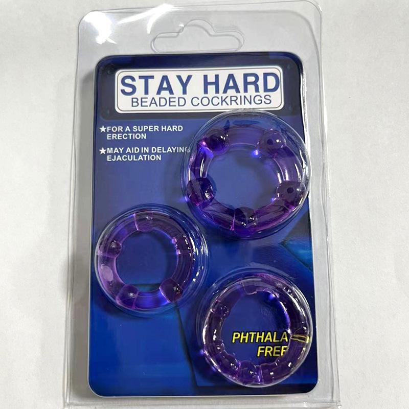 3pcs Male Sex Lock Essence Penis Rings Delayed Ejaculation Chastity Device Lasting Cock Ring For Male Couple Adult Sex Products