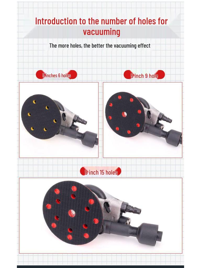 Handheld Air Grinder: Pneumatic Sandpaper Machine for Dry Grinding, Car Waxing & Polishing