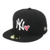 Кепка New Era 59FIFTY 70898154 NER35C4580 MLB New York Yankees NY Черное сердце ПОД КОЗЫРЬКОМ Эксклюзивная кепка ONSPOTZ 5950 Прямой плоский козырек Новая глубокая бейсболка