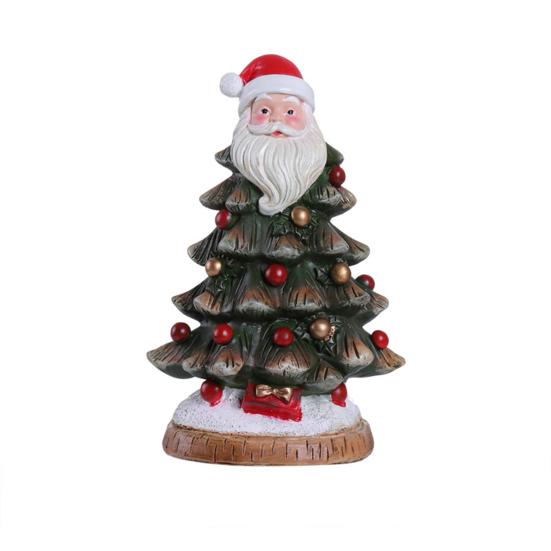 Мини-фигурка рождественской елки, Санта-Клаус, верхушка для рождественской елки, статуэтка из смолы, скульптура для дома и офиса