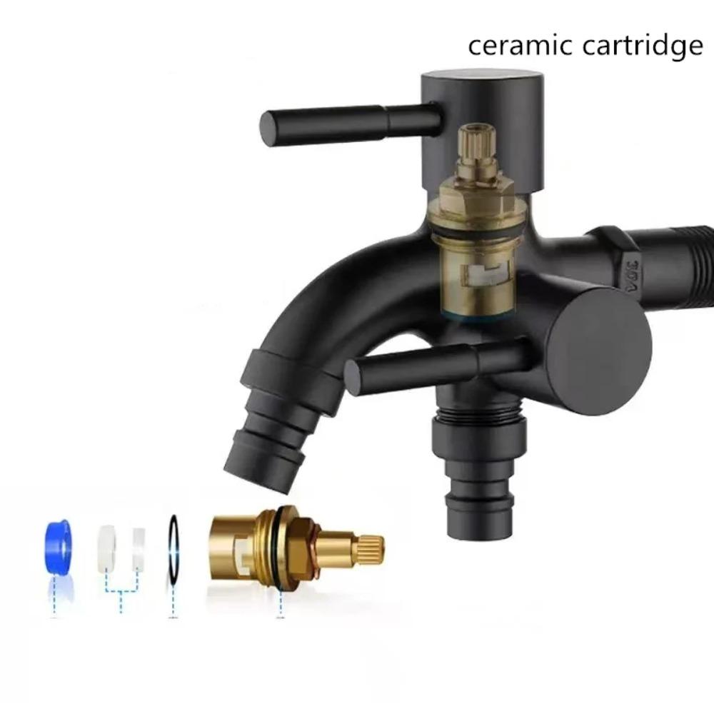 1 шт. Смеситель для стиральной машины с двумя выходами из нержавеющей стали 304, многофункциональный водопроводный кран для прачечной, аксессуары для ванной комнаты