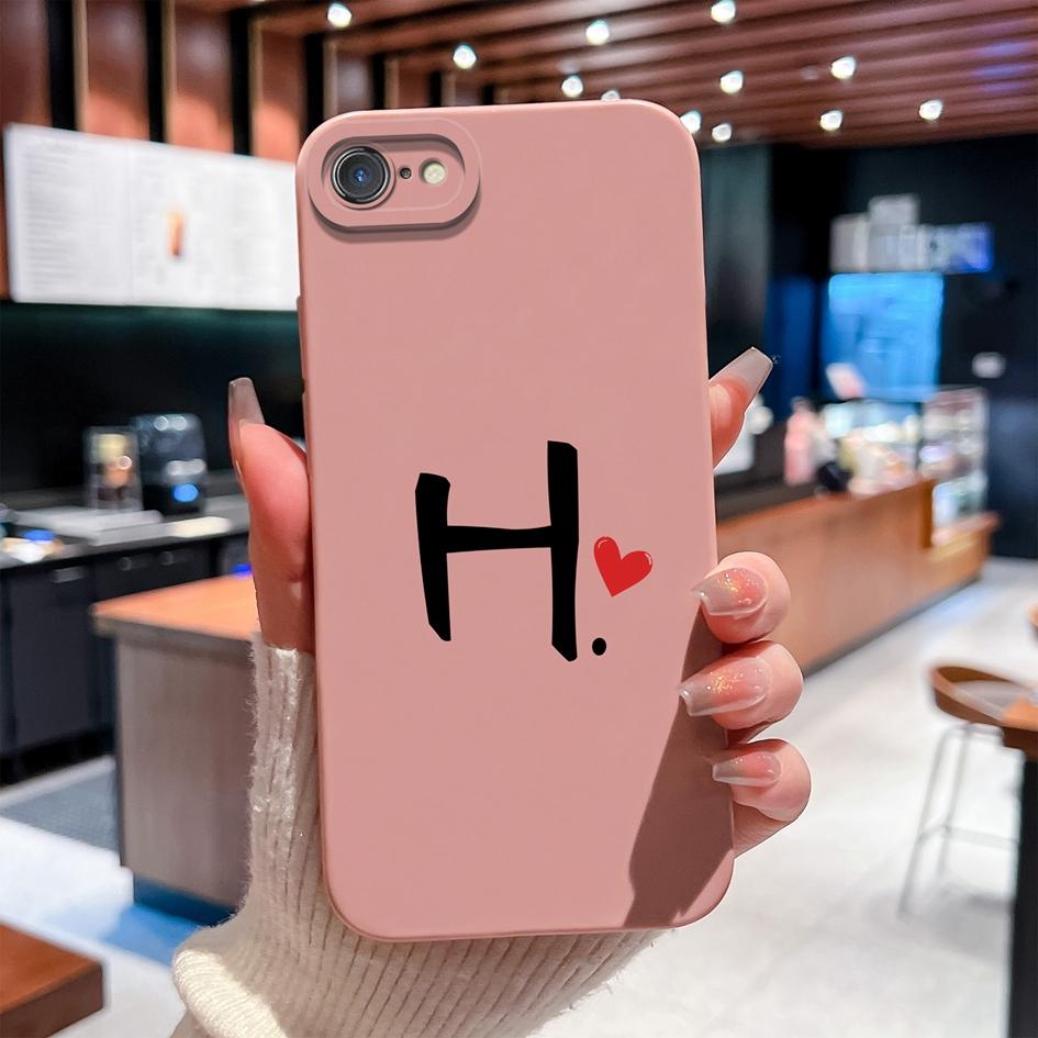 Чехол для телефона Lucky Letter для Apple iPhone 7 8 6 Plus 11 12 Pro Max Mini X XS XR SE жидкий силиконовый противоскользящий прочный ударопрочный корпус для Apple Shell