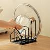 Multi Layer Kitchen Storage Rack Hollow Design Cutting Board Holder New Pan Lid Organizer  Kitchen