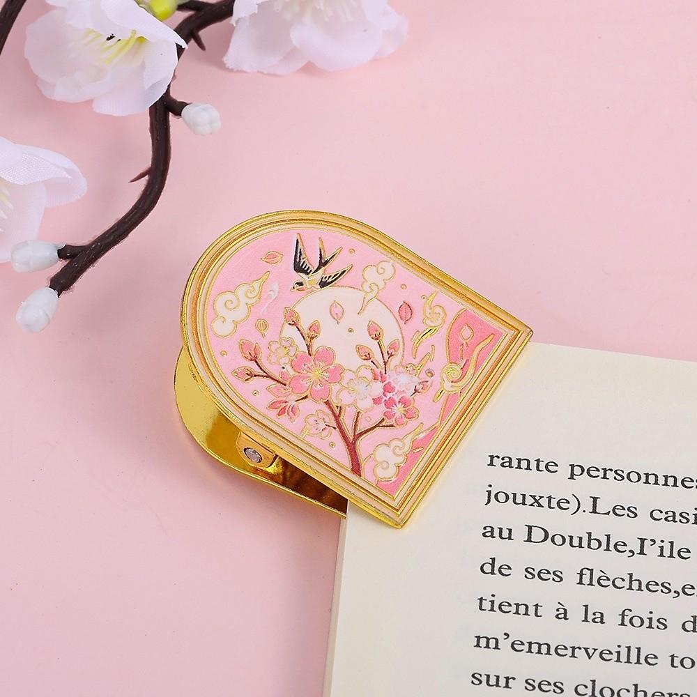 Chinese Floral Page Marker Clip Zinc Alloy Metal Book Clip Book Page Holder Clip Book Lovers