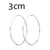Women 3-10cm Small Big Circle Hoop Earrings Statement Ear Ring Fashion Jewelry Gift Nightclub DJ 2020