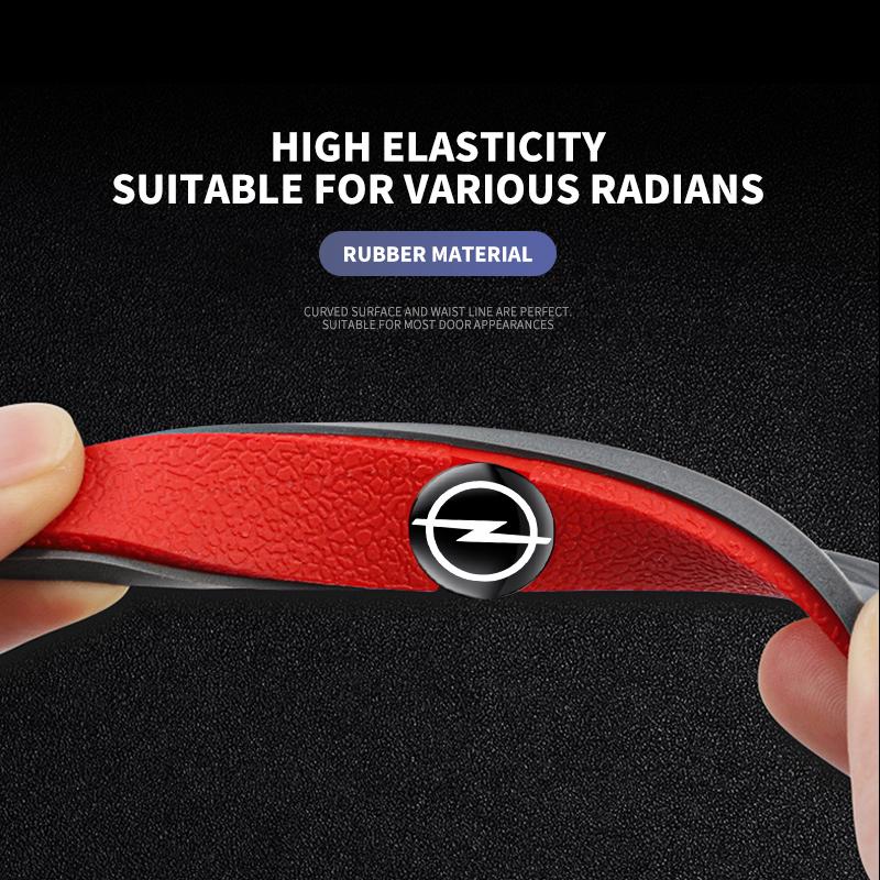 HJFX5 4Pc Car Door Anti Scratch Protection Strips For opel insignia astra j h g corsa d zafira b Rubber Decoration Sticker Car Supplie