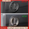 Нержавеющая сталь, кнопка переключения фар, панель, рамка, наклейка, накладка для Volkswagen VW T-roc Troc 2017-2023