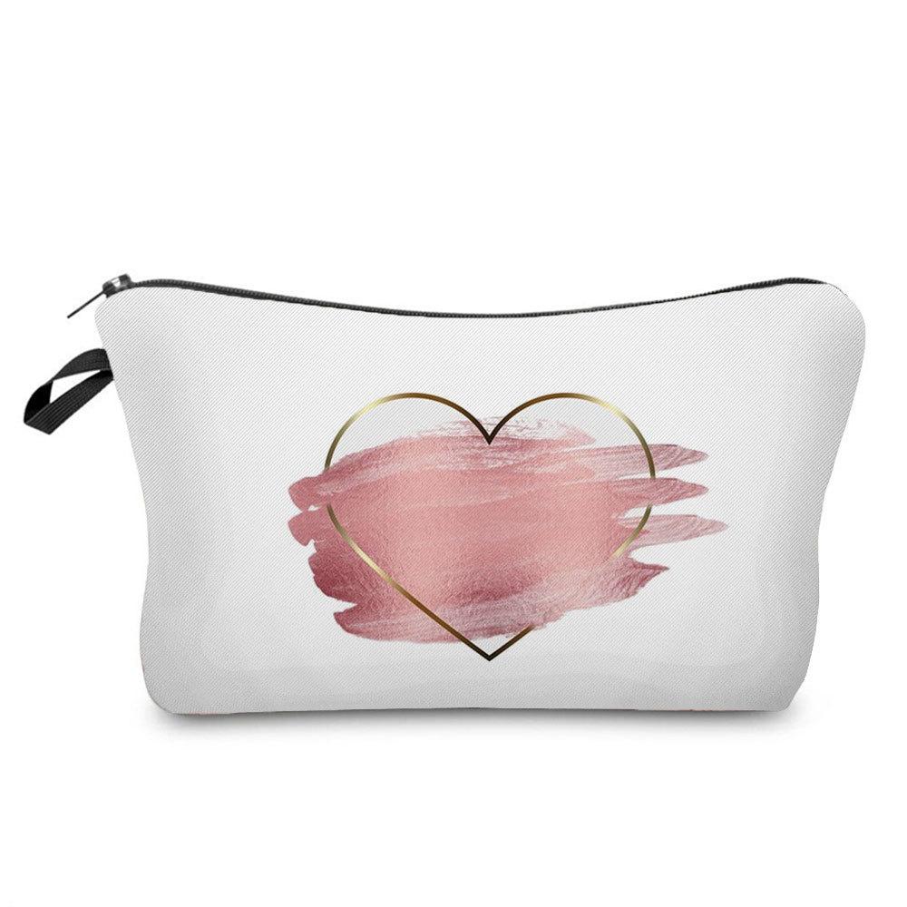 Женская косметичка с принтом Love для организации туалетных принадлежностей, дорожный органайзер для хранения 6385