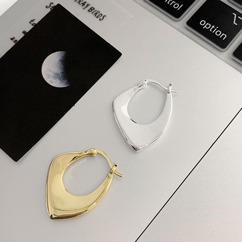 ANENJERY Необычные серьги-кольца Женские нишевые геометрические серьги