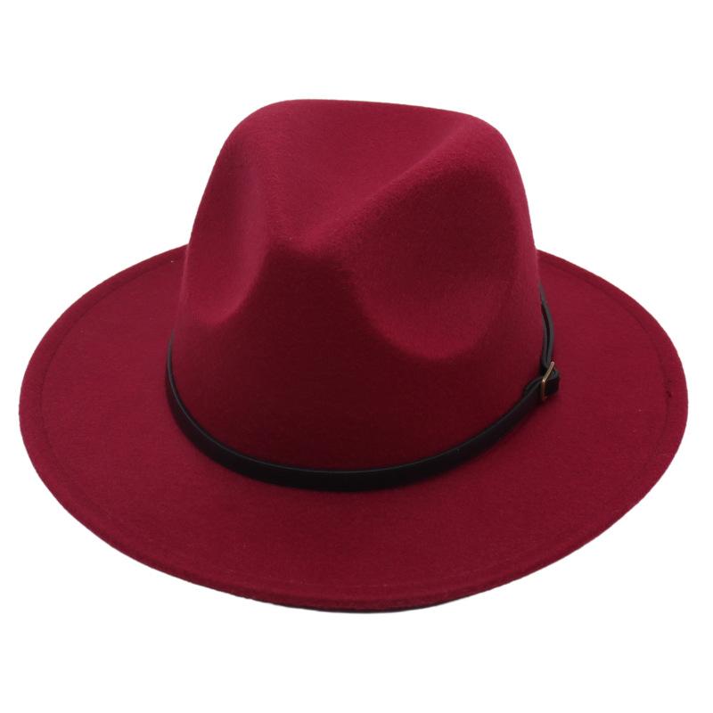 Оптовая продажа Детский Топ-шляпа для Дефиле Пряжка для Ремня Сценическая Шляпа-цилиндр Родитель-Ребенок Досуг Шерстяная Шляпа Широкие Поля Джазовая Шляпа Мужчины и Женщины