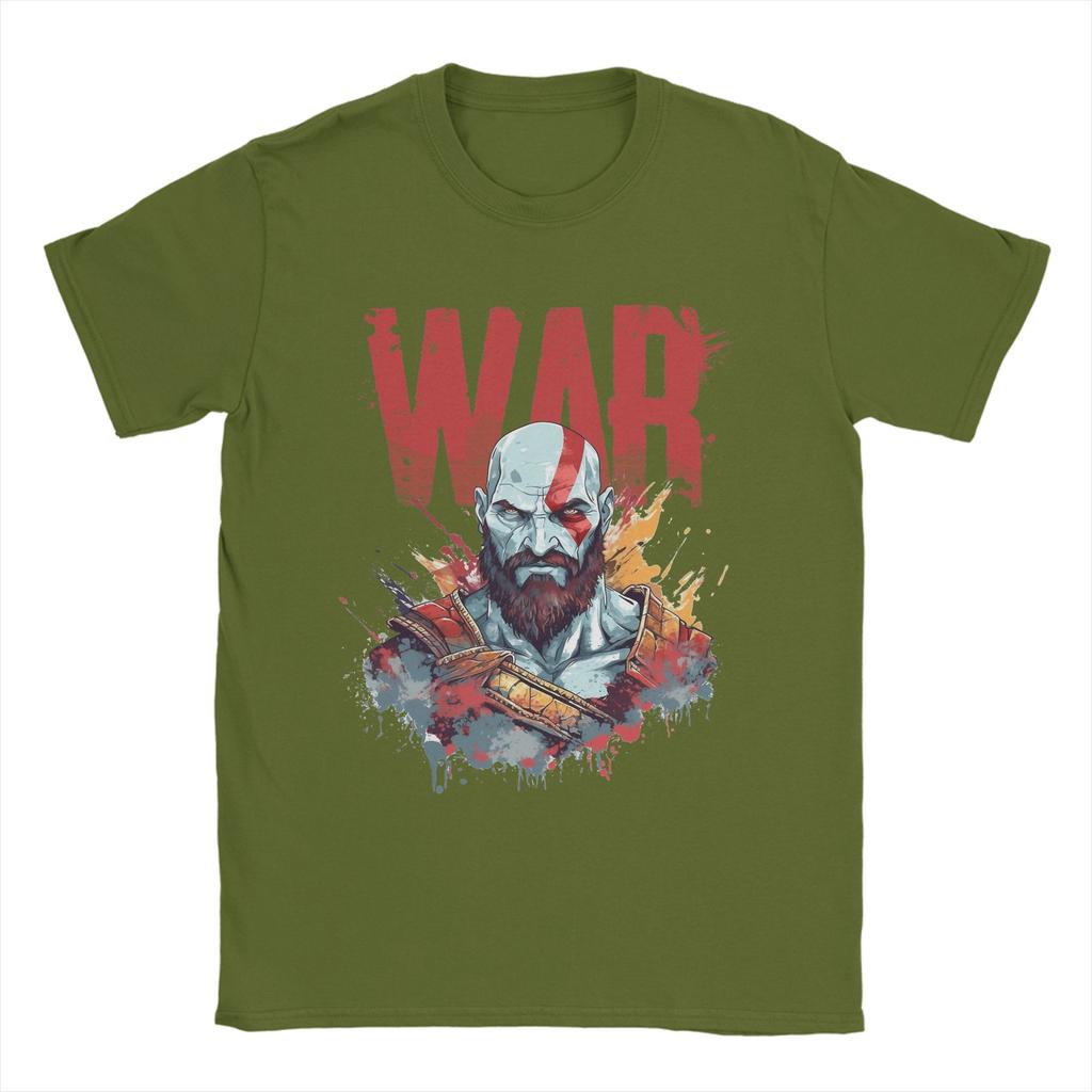 THE GOD OF WAR Unisexs T Shirt  Novelty Tee Shirt Short Sleeve Round Neck TShirts Cotton New Arrival Tops